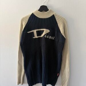Vintage Men's Diesel Pullover Knit Sweater Spellout
